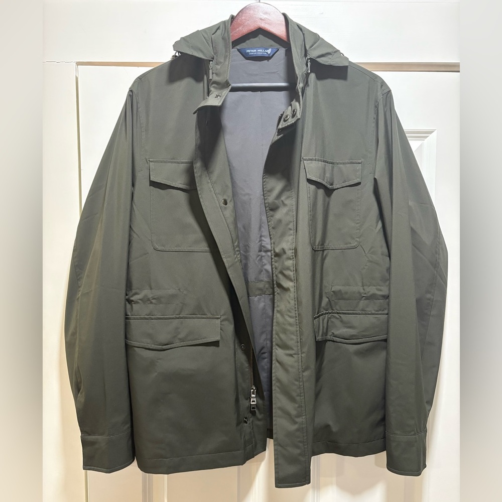 Peter Millar Men's Excursionist Flex Discovery Jacket Olive Green Size L $895